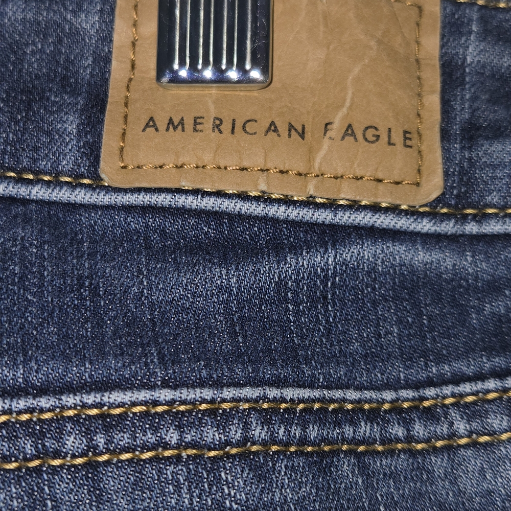 American Eagle Outfitters Dark Blue Skinny Jeans Size 10 Short - Picture 3 of 5